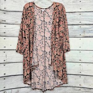 LuLaRoe Large Open Front Paisley Cardigan Duster